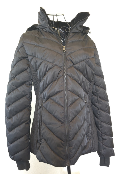 Nautica Jackets & Blazers - Nautica Black Quilted Hooded Puffer Jacket Sz S